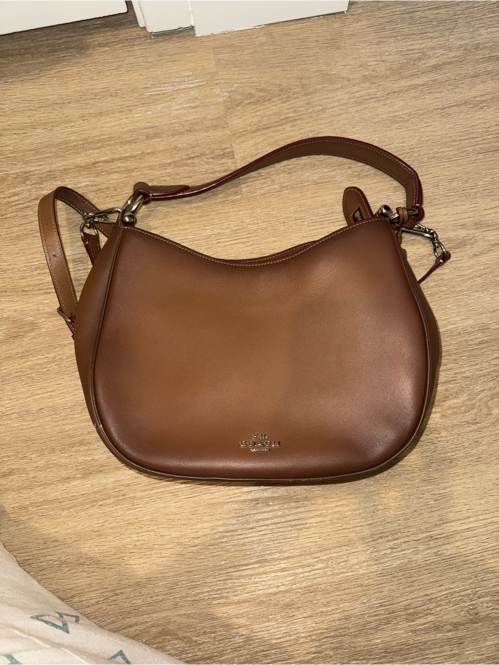 Coach Nomad Burnished Leather Bag - Curved Saddle Crossbody